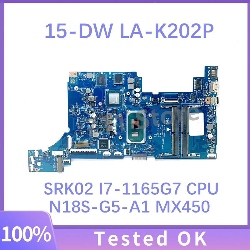 Высококачественная материнская плата GPT52 LA-K202P с процессором SRK02 I7-1165G7 N18S-G5-A1 MX450, материнская плата для ноутбука HP 15-DW 15S-DR, 100% тест
Высококачественная материнская плата GPT52 LA-K202P с процессором SRK02 I7-1165G7 N18S-G5-A1 MX450, материнская плата для ноутбука HP 15-DW 15S-DR, 100% тест