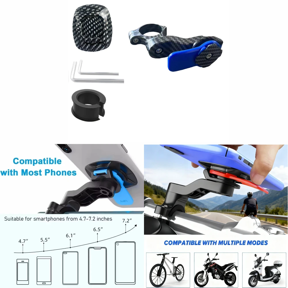 New Bicycle Phone Bracket Vibration Damper Bike Holder 360° Rotatable Security Support style Motorcycle Phone Holder Stand
New Bicycle Phone Bracket Vibration Damper Bike Holder 360° Rotatable Security Support style Motorcycle Phone Holder Stand
