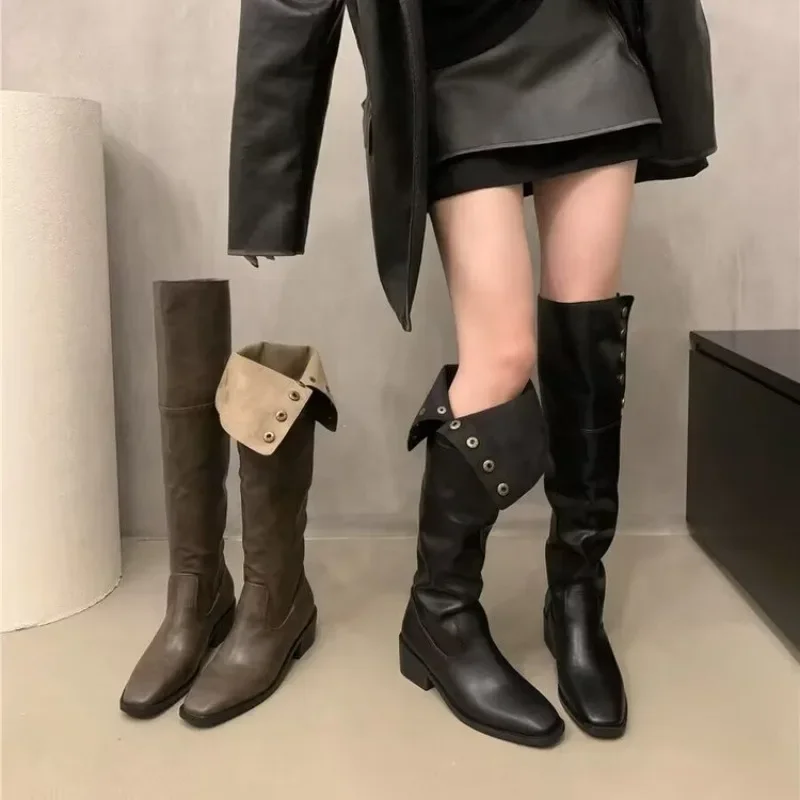 Leisure Over Knee Boots for Women Winter Office Buckle Strap Square Toe Classic Shoes for Women High Heels Solid Modern Boots
Leisure Over Knee Boots for Women Winter Office Buckle Strap Square Toe Classic Shoes for Women High Heels Solid Modern Boots