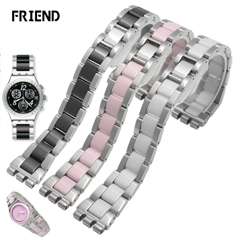 Подходит для Swatch, керамический ремешок для часов Ygs716 Yas100 Yls141, женская цепочка для часов из нержавеющей стали 17 мм
Подходит для Swatch, керамический ремешок для часов Ygs716 Yas100 Yls141, женская цепочка для часов из нержавеющей стали 17 мм