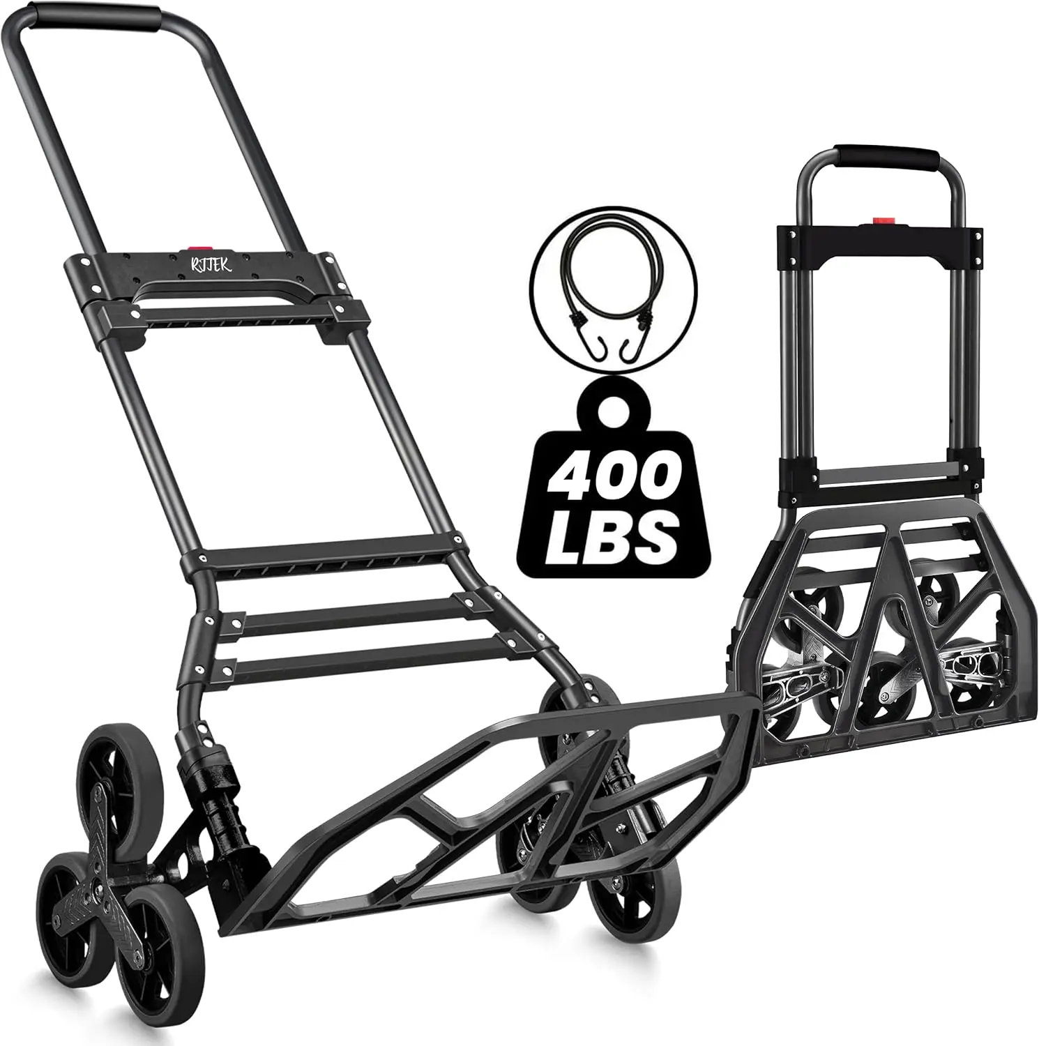 Stair Climber Dolly, 400lb Capacity, Upgraded Tires, Climbs 18cm Stairs, Heavy-Duty Hand Truck & Dolly, Telescoping Handle
Stair Climber Dolly, 400lb Capacity, Upgraded Tires, Climbs 18cm Stairs, Heavy-Duty Hand Truck & Dolly, Telescoping Handle