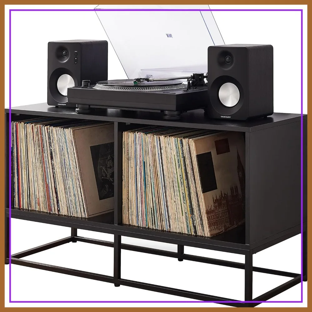 Vinyl Record Storage TV Stand and Entertainment Center, Media Console, Black
Vinyl Record Storage TV Stand and Entertainment Center, Media Console, Black