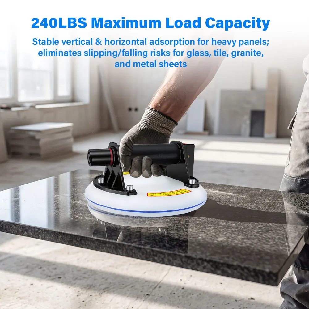 8-inch Strong Suction Silicone Suction Cup Air Pump Vacuum Suction Cup Hand Lifter Glass Lifting Tool for Ceramic Tile Floor
8-inch Strong Suction Silicone Suction Cup Air Pump Vacuum Suction Cup Hand Lifter Glass Lifting Tool for Ceramic Tile Floor