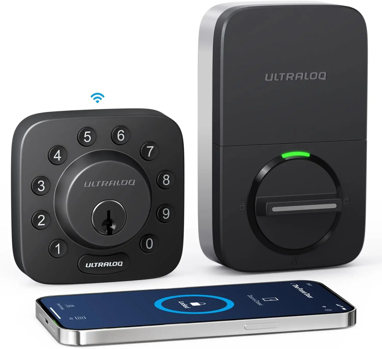 WiFi Smart Lock with Door Sensor, Keypad Deadbolt for Front Door, Remote Control, Auto-Lock, Alexa/Google Compatible