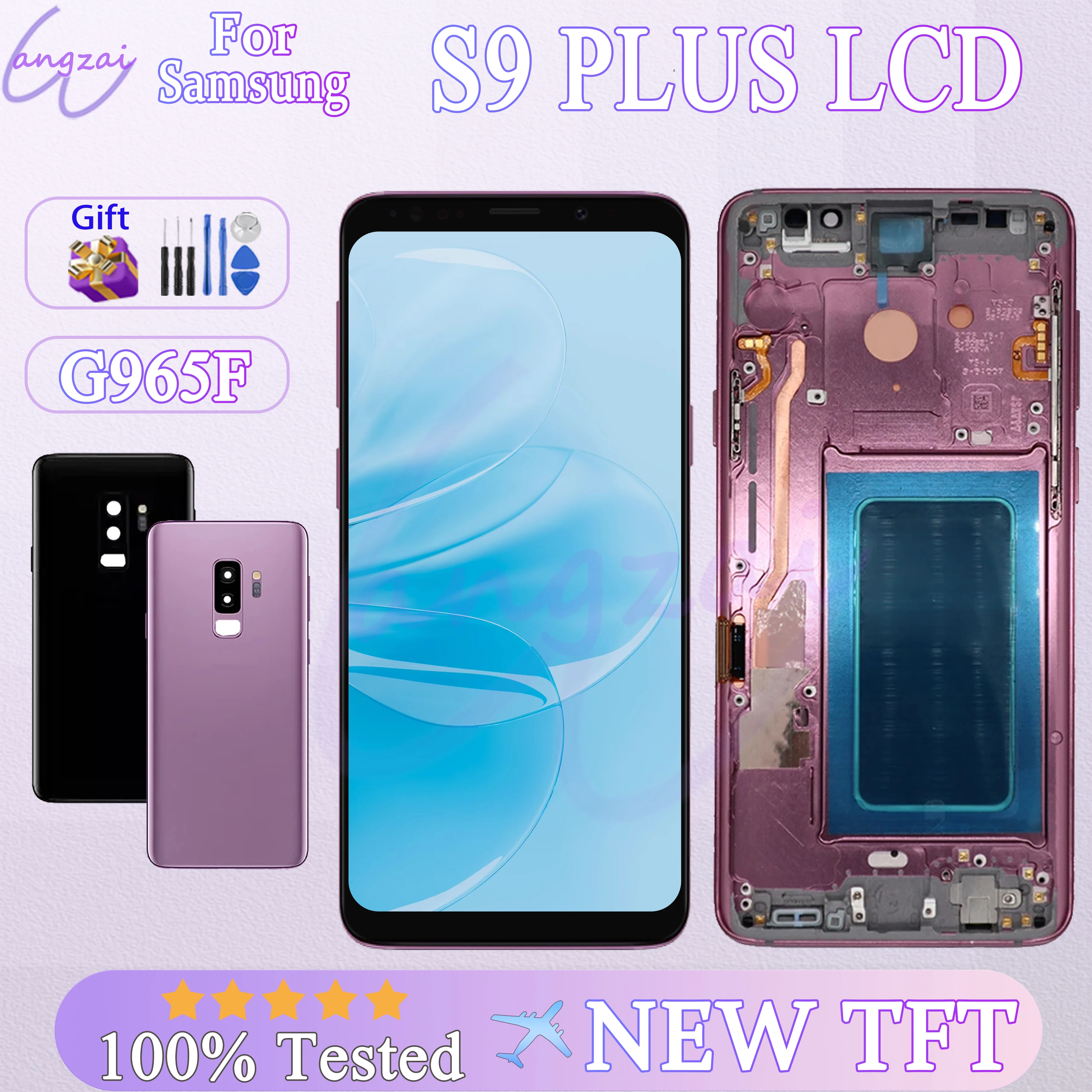 100% Test S9+ TFT For Samsung Galaxy S9 Plus Screen G965 G965f G965u Lcd Display Touch Panel Digitizer No Fingerprints For S9+
100% Test S9+ TFT For Samsung Galaxy S9 Plus Screen G965 G965f G965u Lcd Display Touch Panel Digitizer No Fingerprints For S9+