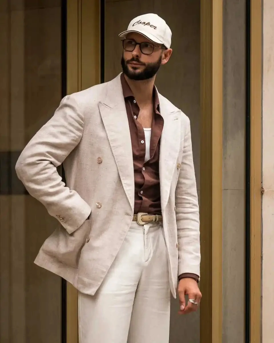 Casual Suits For Men Summer Linen Wide Peaked Lapel Office Street Man Wear Formal Business Party Groom Custom Blazer Jacket Pant
Casual Suits For Men Summer Linen Wide Peaked Lapel Office Street Man Wear Formal Business Party Groom Custom Blazer Jacket Pant