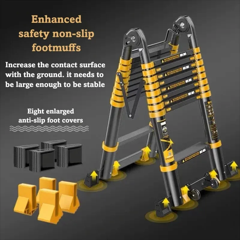 Aluminum Alloy Telescopic Ladder Multifunctional Portable Design for Engineering and Household Applications
Aluminum Alloy Telescopic Ladder Multifunctional Portable Design for Engineering and Household Applications