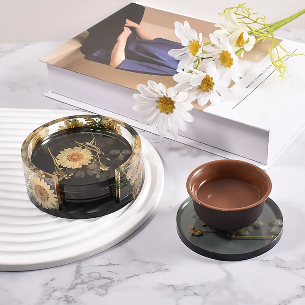 5pcs Coaster Silicone Mold Round Artistic Resin Molds for DIY Craft Projects Easy Demold Durable Material Creative Design
5pcs Coaster Silicone Mold Round Artistic Resin Molds for DIY Craft Projects Easy Demold Durable Material Creative Design