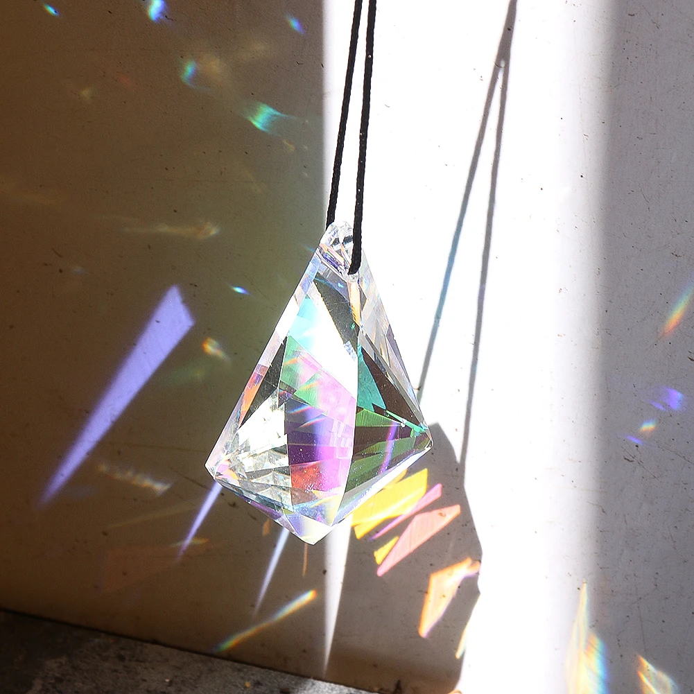 50MM Rhomboid Colored Crystal Pendant Glass Art Prism Faceted Home Sun Catcher Window Decor Aurora Maker DIY Wedding Accessories
50MM Rhomboid Colored Crystal Pendant Glass Art Prism Faceted Home Sun Catcher Window Decor Aurora Maker DIY Wedding Accessories