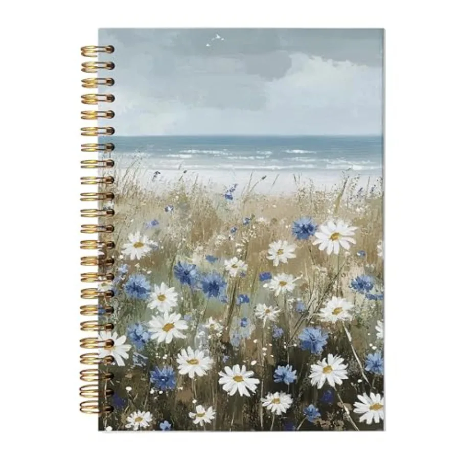 Beach Wildflowers Hardcover Spiral Notebook - Coastal Boho Farmhouse Flowers Nautical Sea Journal for Women, Ocean Themed Gifts
Beach Wildflowers Hardcover Spiral Notebook - Coastal Boho Farmhouse Flowers Nautical Sea Journal for Women, Ocean Themed Gifts
