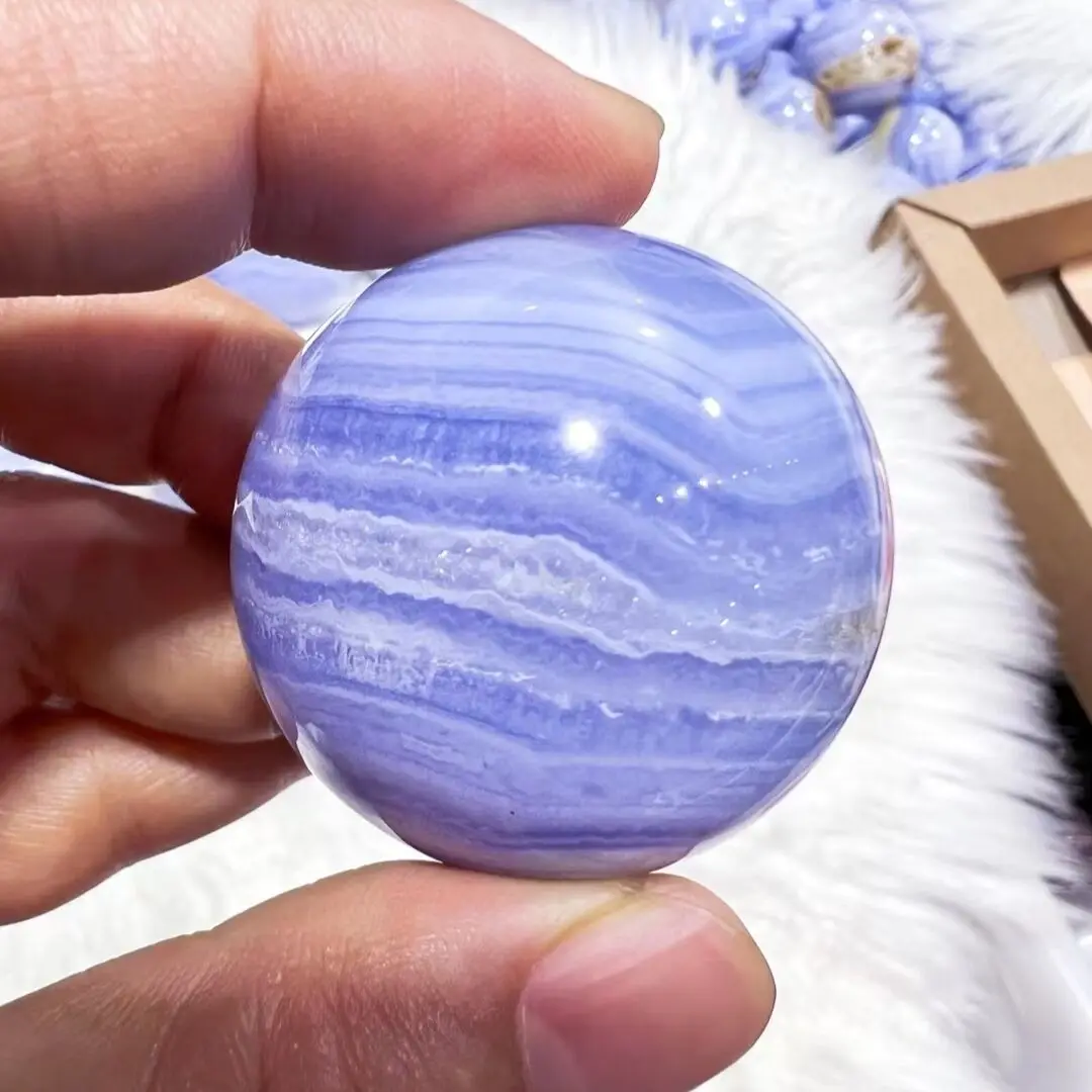 1PC Natural Blue Lace Agate Stone Striped Crystal Sphere DIY Home Decoration For Gift
1PC Natural Blue Lace Agate Stone Striped Crystal Sphere DIY Home Decoration For Gift