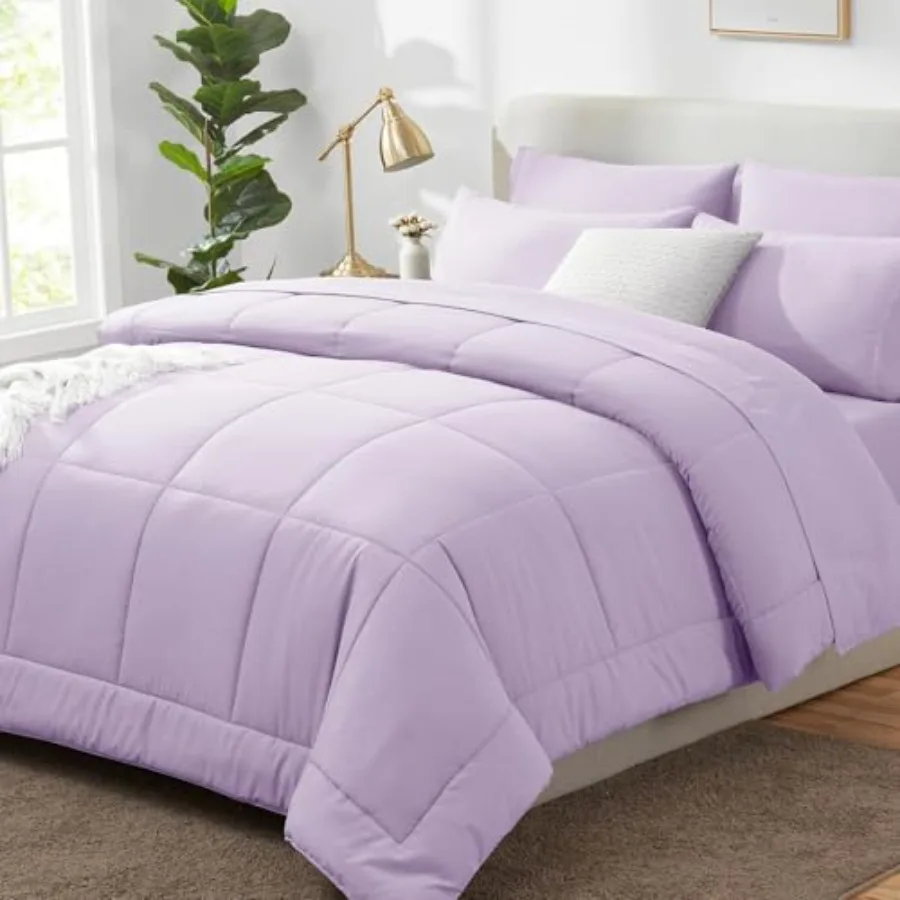 Comforter Set, 7 Pieces Bed in a Bag, Light Comforters Size, All Season Bedding Sets with Stitch Quilted Comforter, Flat Sheet,
Comforter Set, 7 Pieces Bed in a Bag, Light Comforters Size, All Season Bedding Sets with Stitch Quilted Comforter, Flat Sheet,