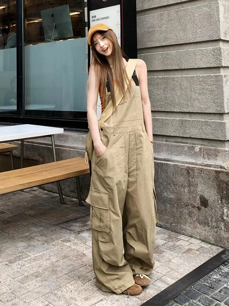 Khaki Workwear Utili Pants Women's Summer 2026 New Vintage Casual Straight Leg Jumpsuit High Waist Nylon Cotton Blend
Khaki Workwear Utili Pants Women's Summer 2026 New Vintage Casual Straight Leg Jumpsuit High Waist Nylon Cotton Blend