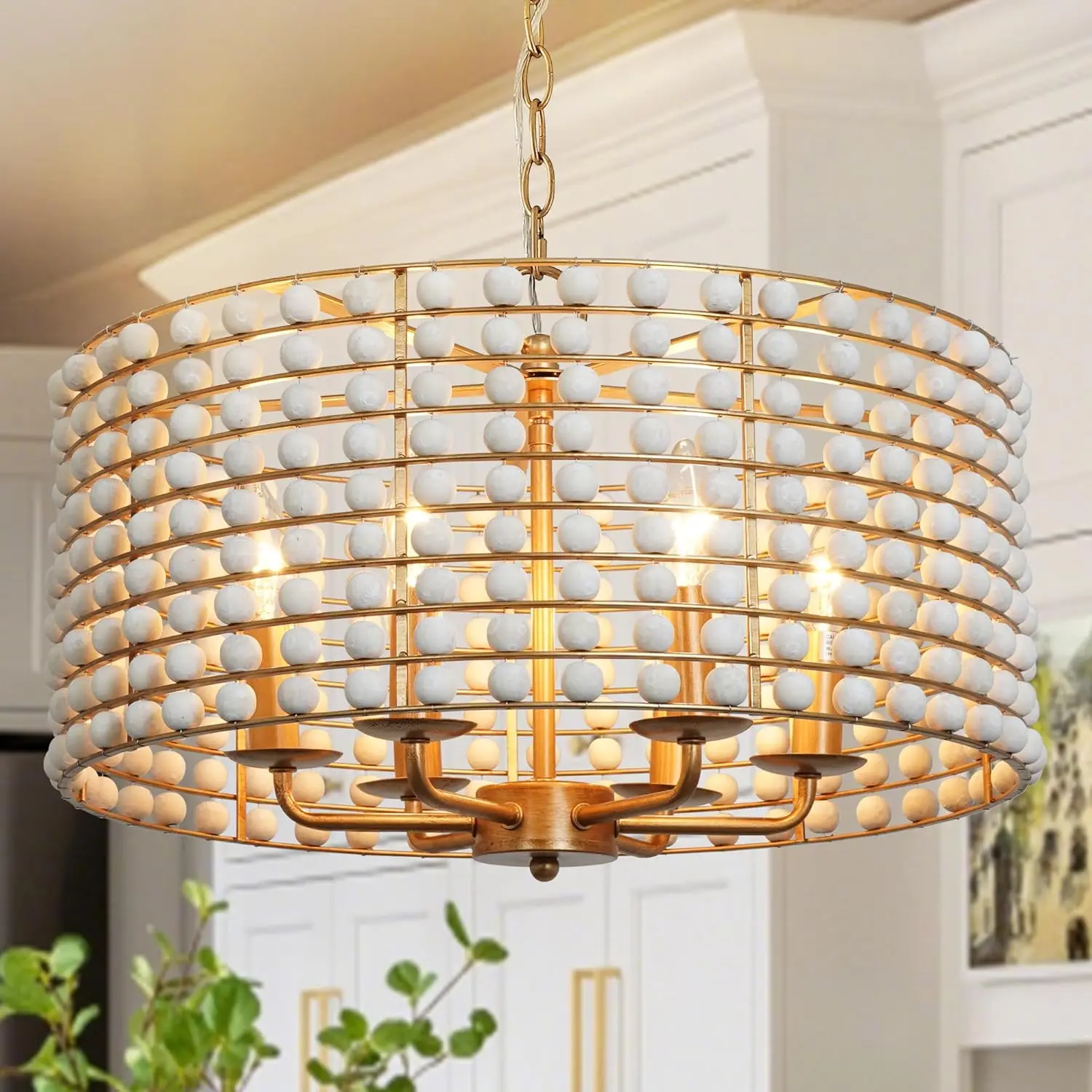 Boho Wood Farmhouse Chandelier 6-Light Drum Chandeliers Handmade Wooden Light Fixture for Living Dining Room Hanging Lighting
Boho Wood Farmhouse Chandelier 6-Light Drum Chandeliers Handmade Wooden Light Fixture for Living Dining Room Hanging Lighting