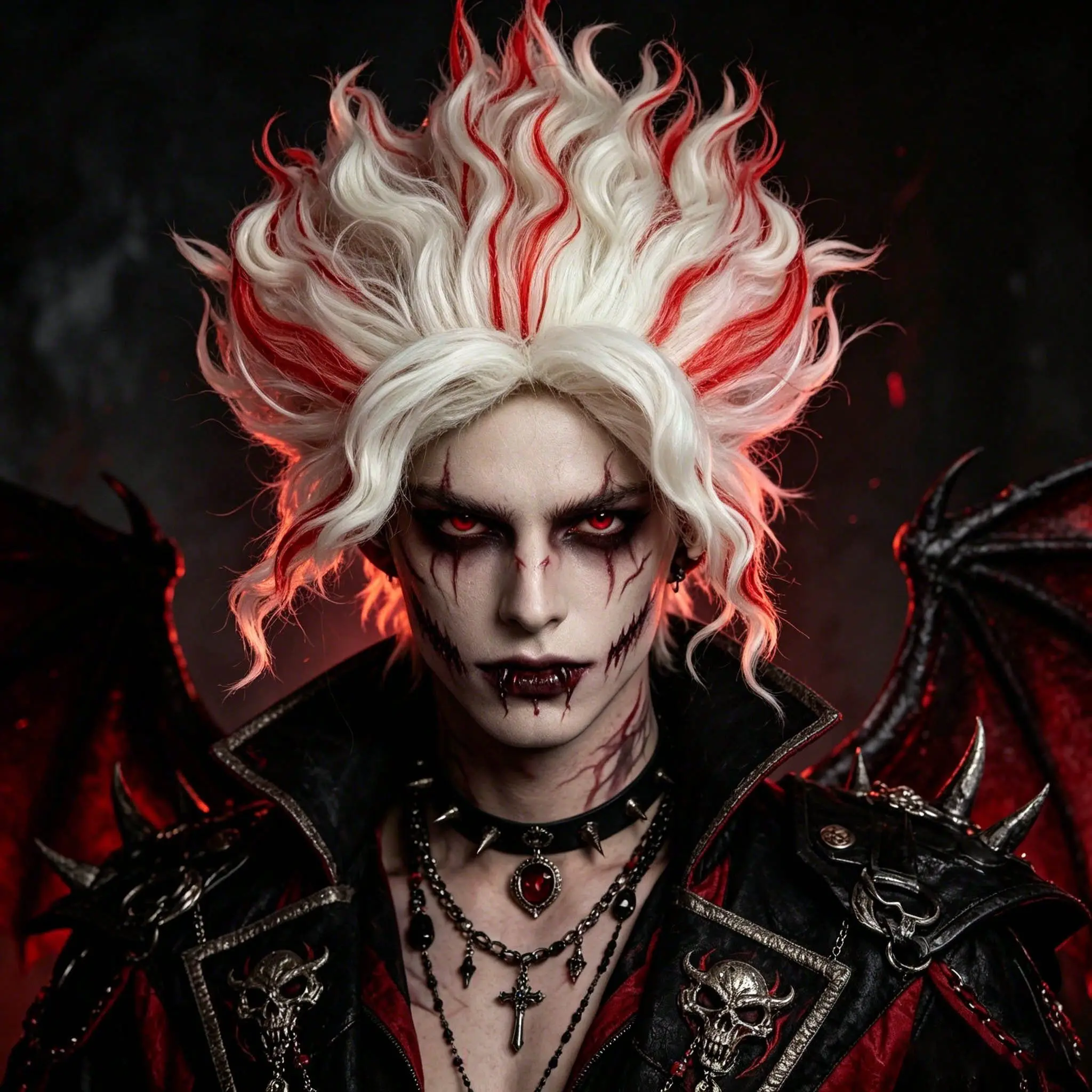 Synthetic Fiber Cosplay Wig White Red Spiky Hair for Anime Costume Halloween Party
Synthetic Fiber Cosplay Wig White Red Spiky Hair for Anime Costume Halloween Party