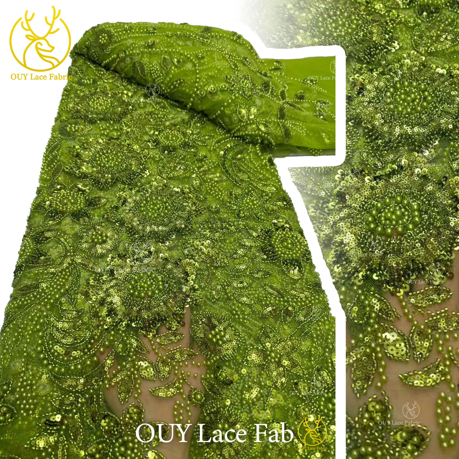 Luxury Handmade Beaded Embroidery Tulle Lace Fabric France Nigeria Sequins Bridal Fabrics High-end Wedding Fabrics Dresses
Luxury Handmade Beaded Embroidery Tulle Lace Fabric France Nigeria Sequins Bridal Fabrics High-end Wedding Fabrics Dresses