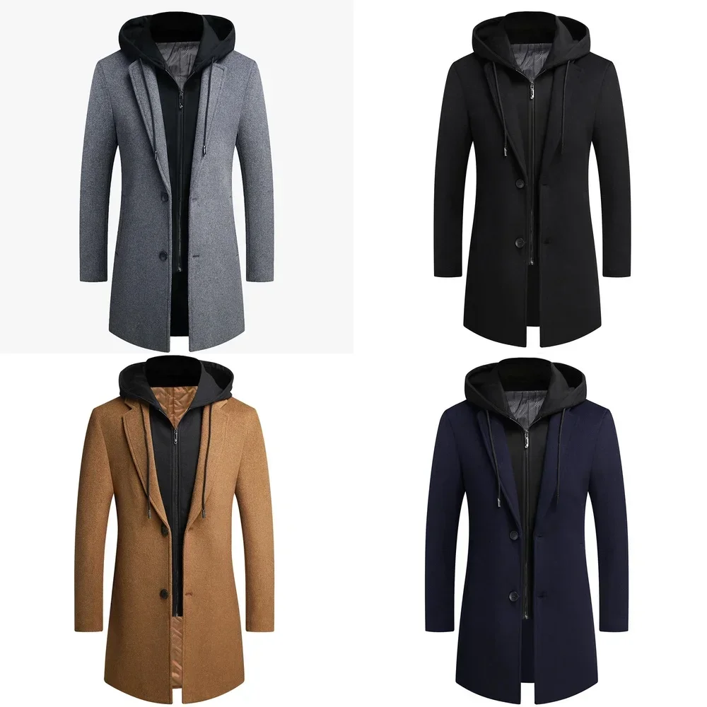 Windbreaker Jacket Men's Trench Coat Casual Wool Long Jacket with Removable Hood Fashion Outerwear for Young Men
Windbreaker Jacket Men's Trench Coat Casual Wool Long Jacket with Removable Hood Fashion Outerwear for Young Men