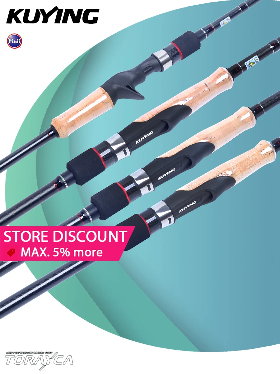 KUYING RAINFOREST 7’6“ 2.28m 8' 2.4m 8’2” 2.55m Regular Fishing Lure Rod Cane Pole Stick Spinning Casting Carbon Stick Cork
KUYING RAINFOREST 7’6“ 2.28m 8' 2.4m 8’2” 2.55m Regular Fishing Lure Rod Cane Pole Stick Spinning Casting Carbon Stick Cork