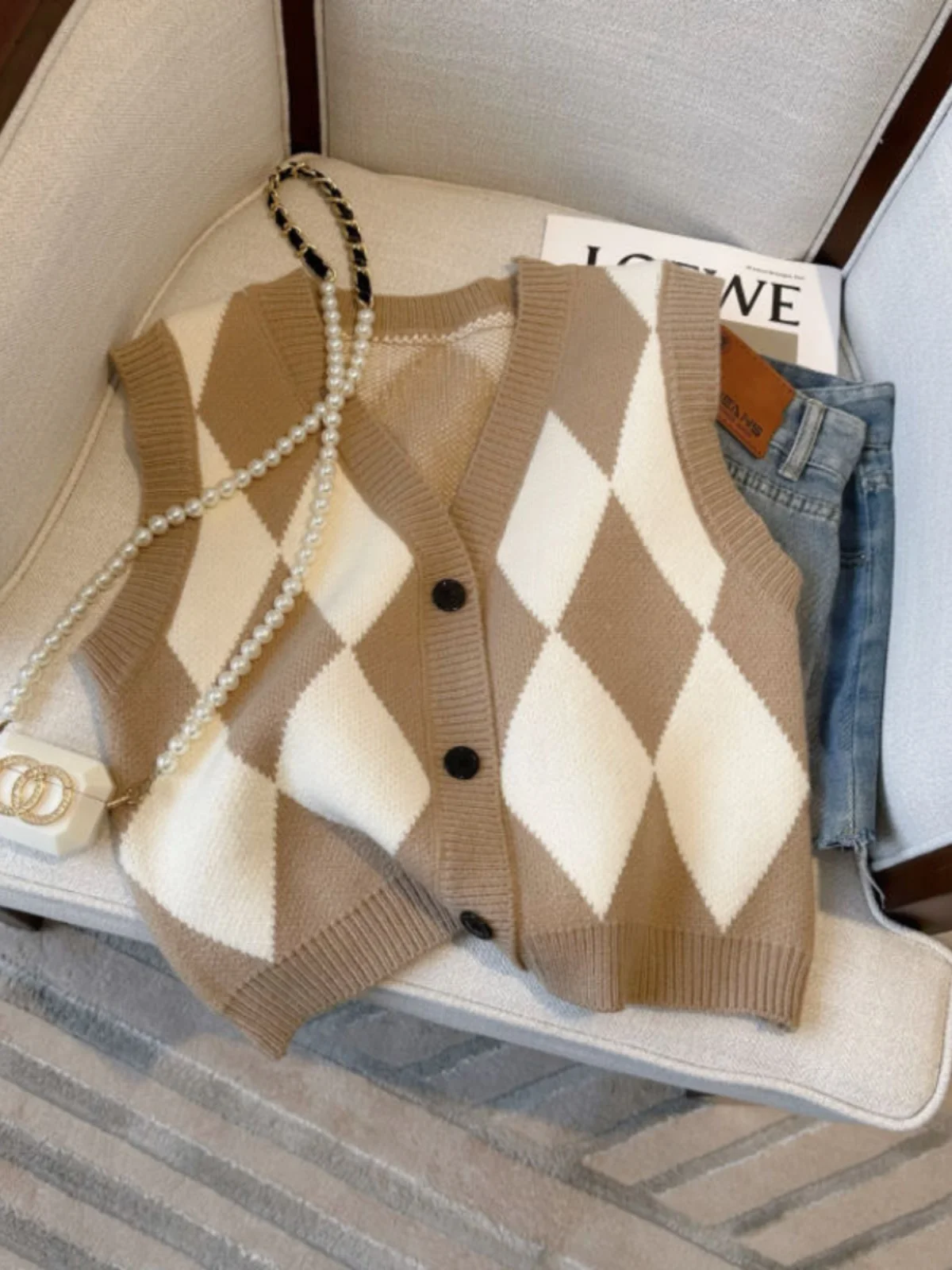 Plus Size Women's V-Ne Knitted Open Cardigan Vest Autumn Winter Bla White Diamond id Svel Layering Outerwear Trendy
Plus Size Women's V-Ne Knitted Open Cardigan Vest Autumn Winter Bla White Diamond id Svel Layering Outerwear Trendy