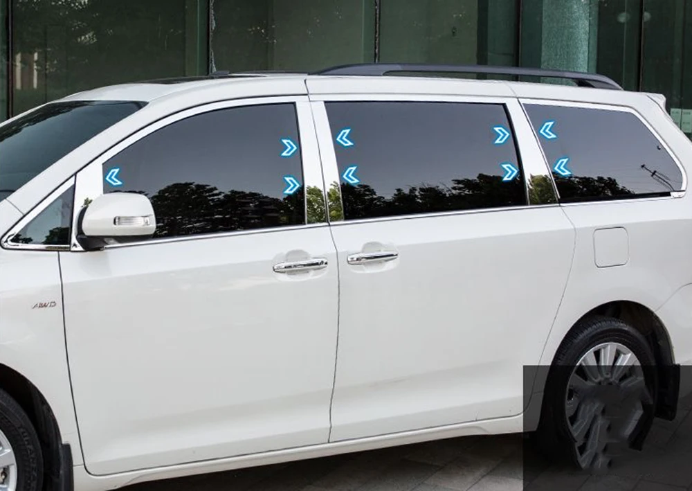 10Pcs/Set For Toyota Sienna 2011 to 2019 Car Door Window Column Pillar Post Cover Trims Strips
10Pcs/Set For Toyota Sienna 2011 to 2019 Car Door Window Column Pillar Post Cover Trims Strips