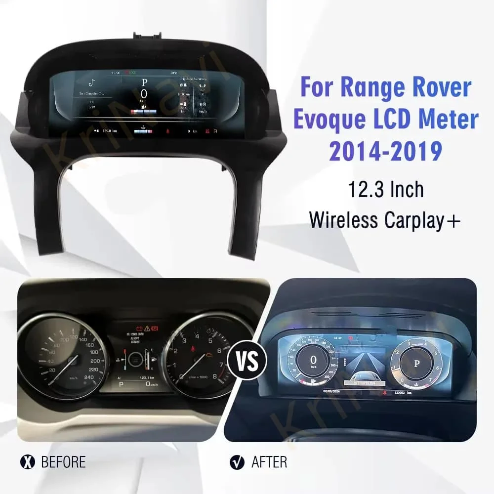 Digital Instrument Cluster For Land Rover Evoque 2012-2019 iOS Carplay,Speedometer,Dashboard,Gauge,12.3' HD LCD Dashboard Player
Digital Instrument Cluster For Land Rover Evoque 2012-2019 iOS Carplay,Speedometer,Dashboard,Gauge,12.3' HD LCD Dashboard Player