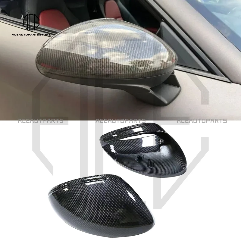 Replacement Real Dry Carbon Fiber Side View Mirror Cover Housing Kit Mirror Cover Fit For Porsche 718 982 2016-2021
Replacement Real Dry Carbon Fiber Side View Mirror Cover Housing Kit Mirror Cover Fit For Porsche 718 982 2016-2021