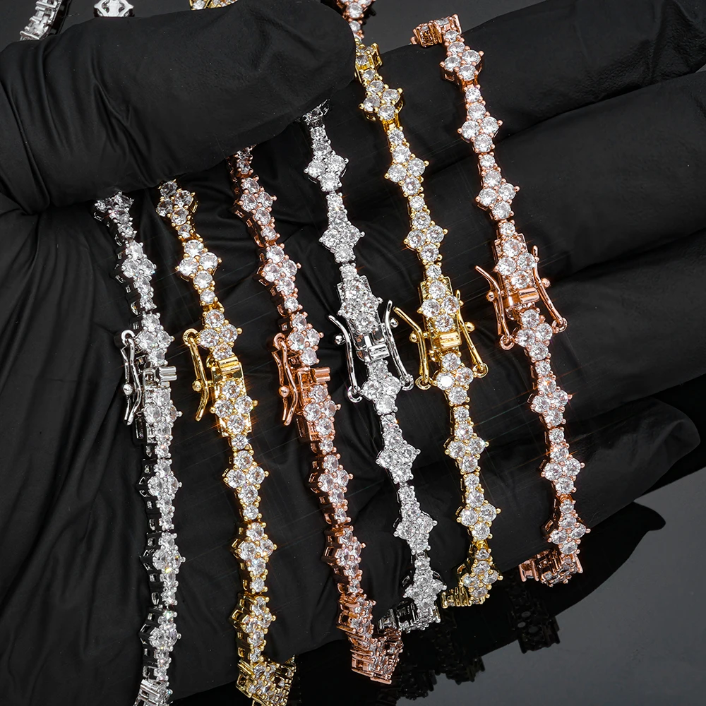 ESKEEM 6mm Cubic Zirconia Tennis Bracelet Rose Gold Plated Iced Out CZ Brass Tennis Chain Hip Hop Jewelry Wholesale
ESKEEM 6mm Cubic Zirconia Tennis Bracelet Rose Gold Plated Iced Out CZ Brass Tennis Chain Hip Hop Jewelry Wholesale