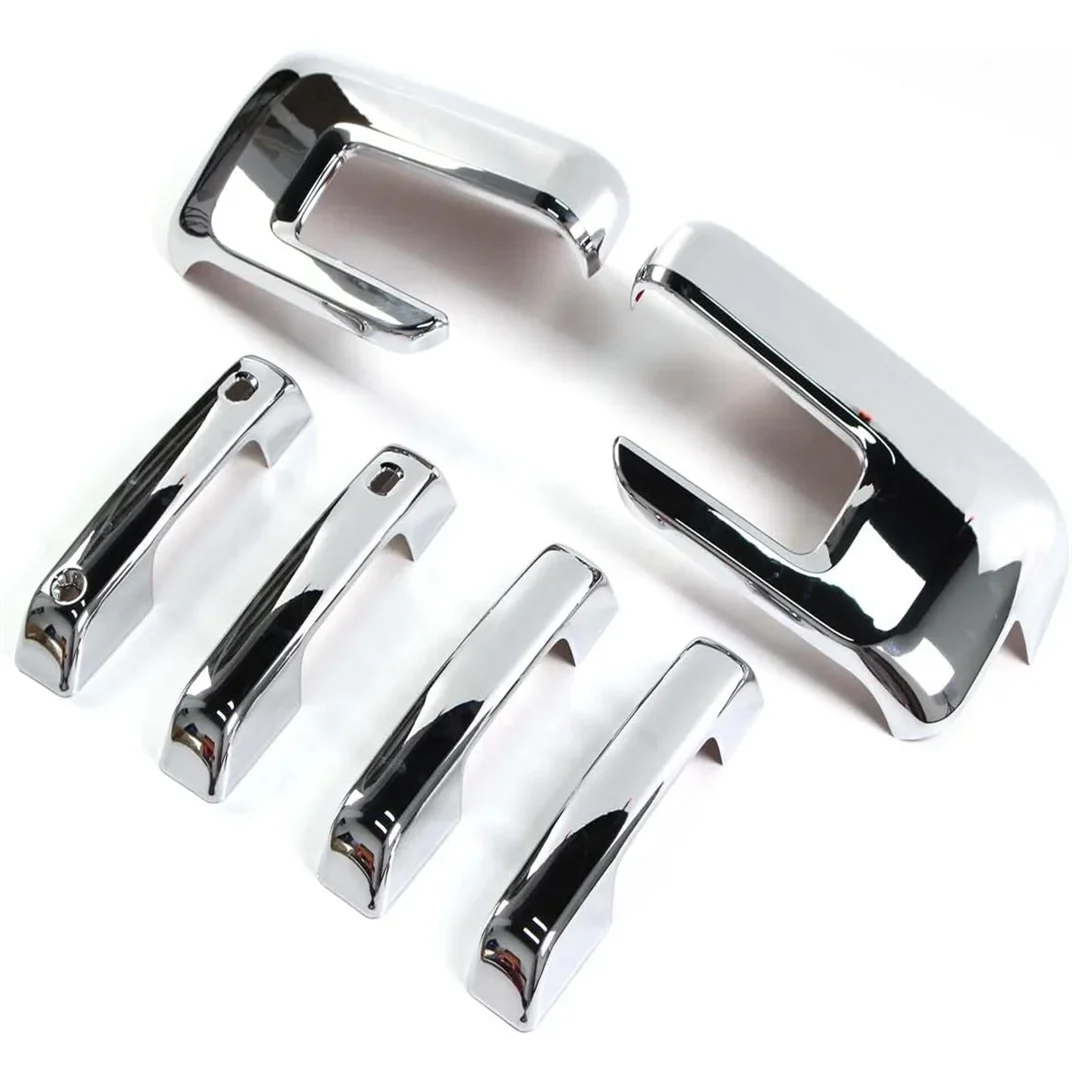 2pcs Chrome Top Mirror Covers + 4pcs Chrome Door Handle Covers Trim with W/2 SMT Keyholes Fit for 2021 2022 2023 2024 Ford F150
2pcs Chrome Top Mirror Covers + 4pcs Chrome Door Handle Covers Trim with W/2 SMT Keyholes Fit for 2021 2022 2023 2024 Ford F150
