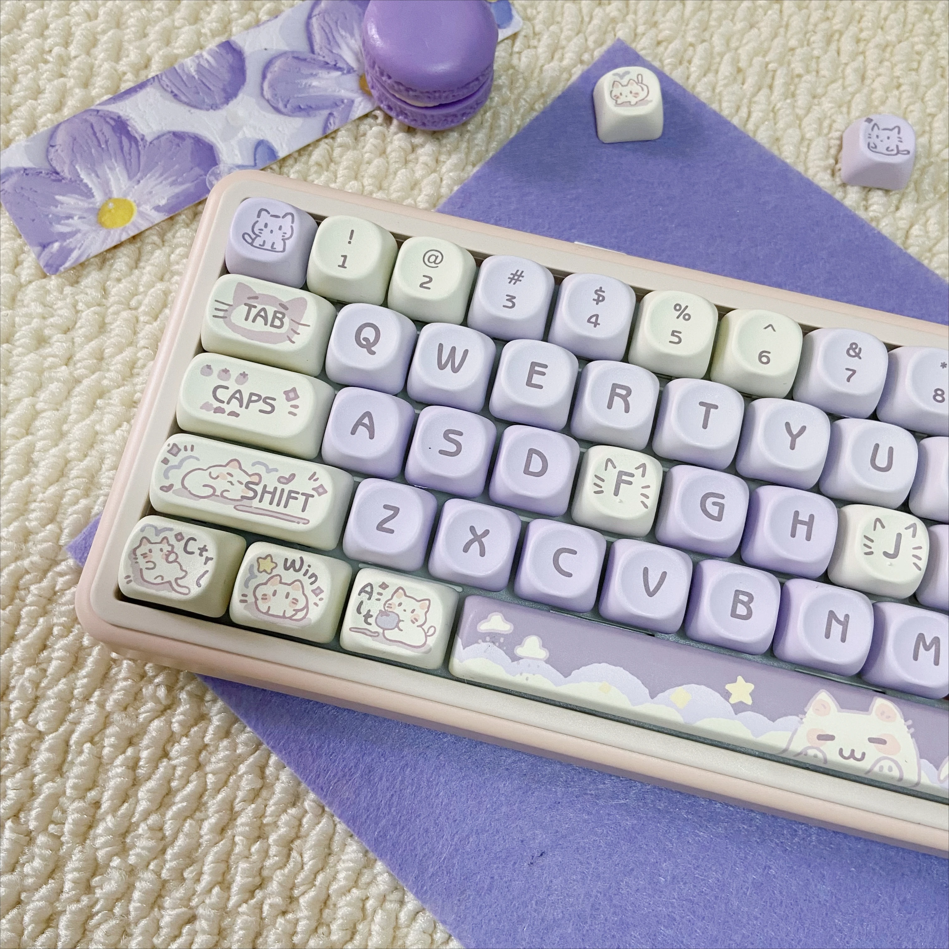 Cute MOA Keycaps PBT Purple Pink White Yellow DIY Custom Key Caps for Gaming Work Office MX Switch Mechanical Keyboard
Cute MOA Keycaps PBT Purple Pink White Yellow DIY Custom Key Caps for Gaming Work Office MX Switch Mechanical Keyboard
