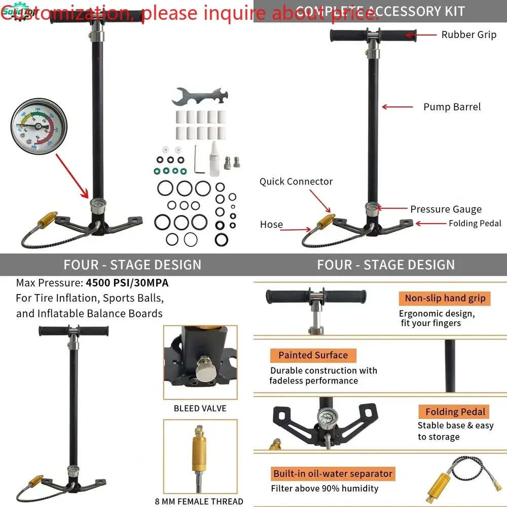 Hot saleSolidTop PCP High Pressure OIL-LESS Air-Cooled Hand Pump | Portable Air Compressor Car Sports Ball Inflator
Hot saleSolidTop PCP High Pressure OIL-LESS Air-Cooled Hand Pump | Portable Air Compressor Car Sports Ball Inflator