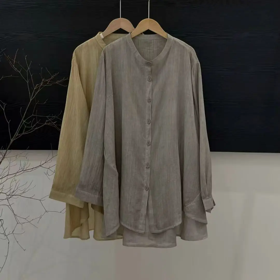 SuperAen Korean Style Simple Solid Color Office Lady Cotton Shirt 2026 Summer New Loose Lightweight Sun Protection Casual Tops
SuperAen Korean Style Simple Solid Color Office Lady Cotton Shirt 2026 Summer New Loose Lightweight Sun Protection Casual Tops