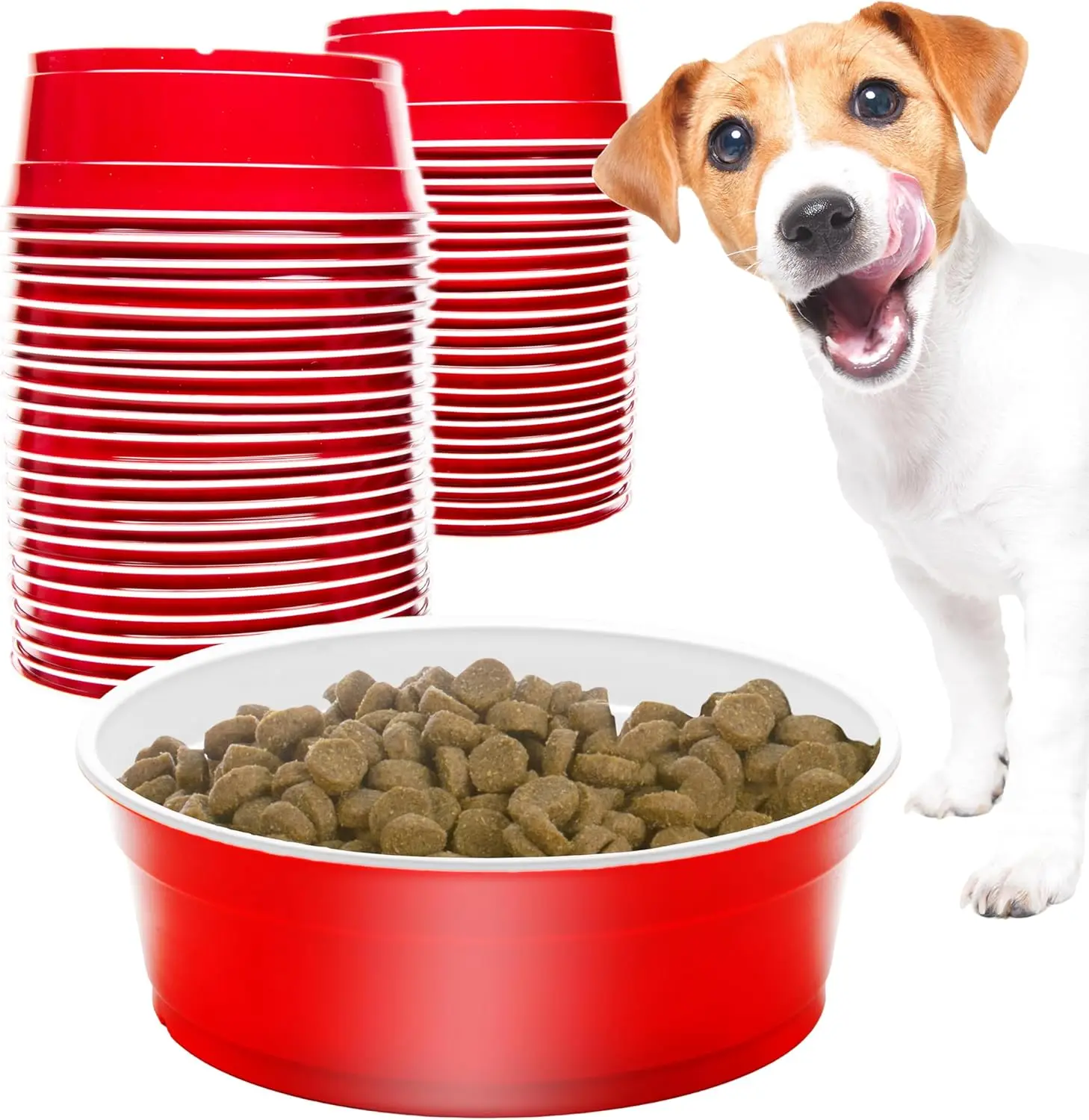 50 Disposable Pet Bowls - Red Cup Style for Cats & Dogs, 22 oz
50 Disposable Pet Bowls - Red Cup Style for Cats & Dogs, 22 oz