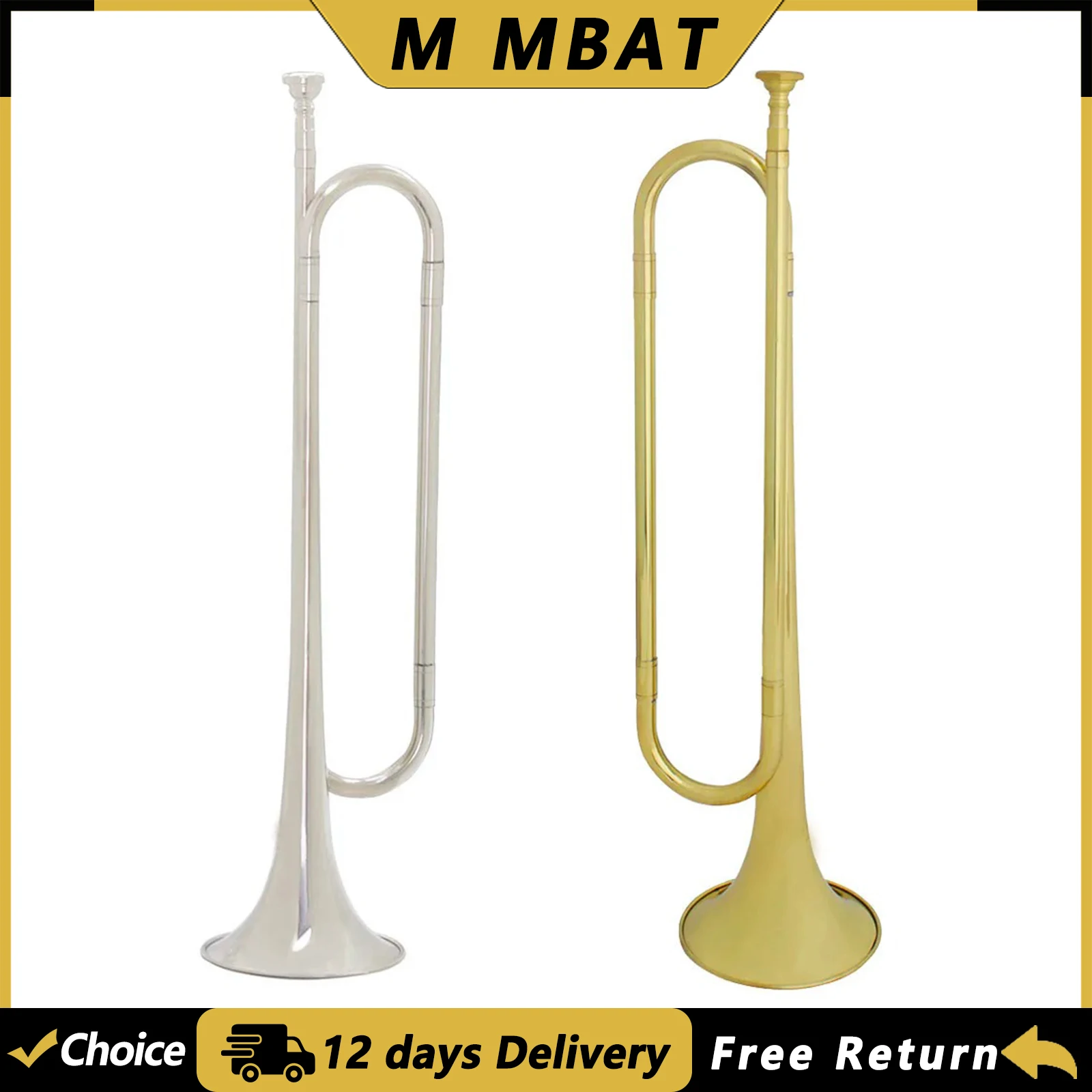 M MBAT Metal Bb Trumpet Professional Youth Horn Bugle Brass Instrument for Musical Gifts School Band Cavalry Military Orchestra
M MBAT Metal Bb Trumpet Professional Youth Horn Bugle Brass Instrument for Musical Gifts School Band Cavalry Military Orchestra