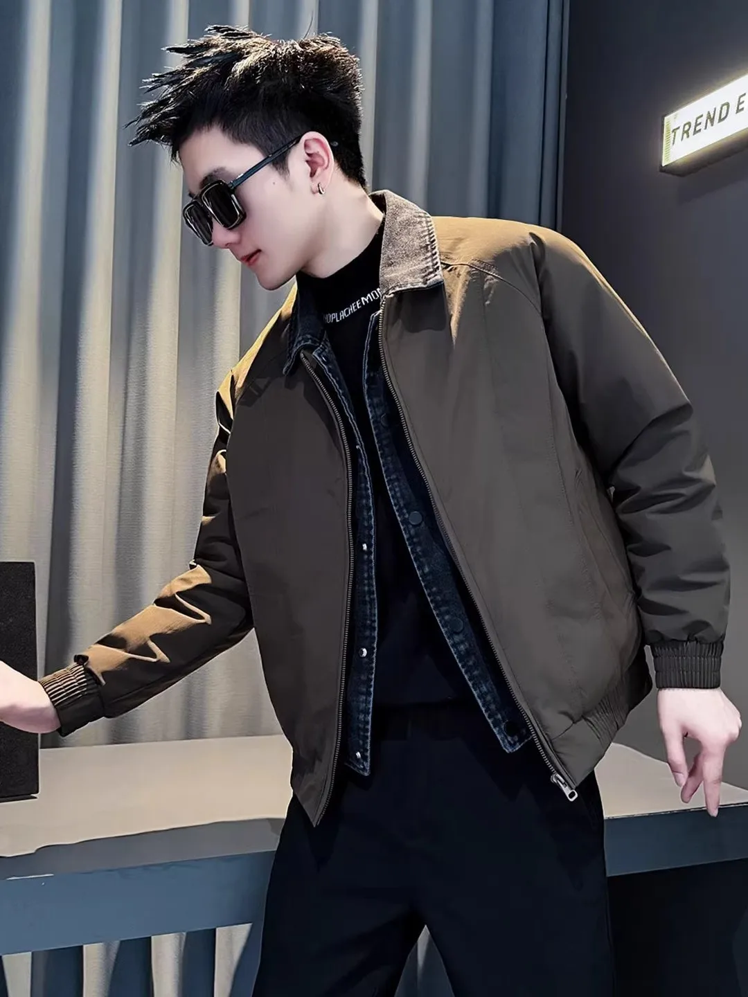 Faionable Cotton Jaet for Men Simple Sli Patchwork Turn-down Collar Outerwear Youthful ular Stand Fit Warmth Gu...
Faionable Cotton Jaet for Men Simple Sli Patchwork Turn-down Collar Outerwear Youthful ular Stand Fit Warmth Gu...