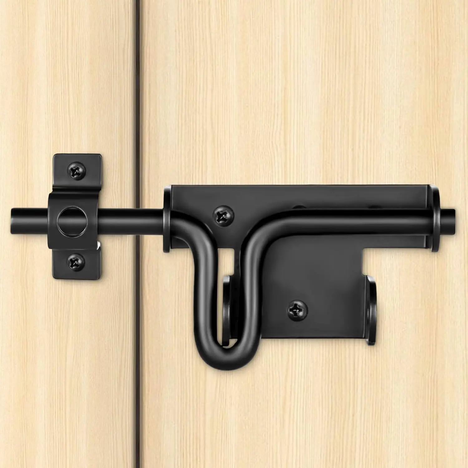Slide Bolt Gate Latch with Padlock Hole, Heavy Duty Fence Latch for Wood Vinyl Gates, Black, 1 Pack
Slide Bolt Gate Latch with Padlock Hole, Heavy Duty Fence Latch for Wood Vinyl Gates, Black, 1 Pack