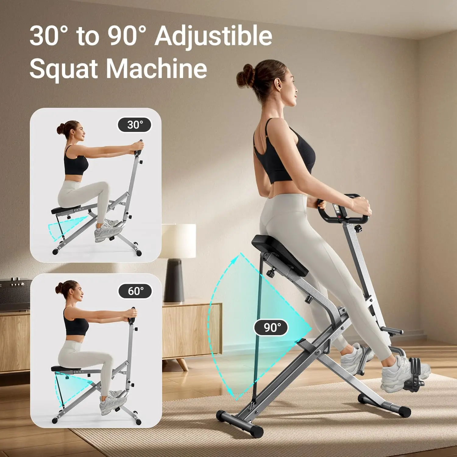 Squat Machine for Home, Foldable Exercise Equipment, Squat Rowing Machine with 3 High-Strength Resistance Band
Squat Machine for Home, Foldable Exercise Equipment, Squat Rowing Machine with 3 High-Strength Resistance Band