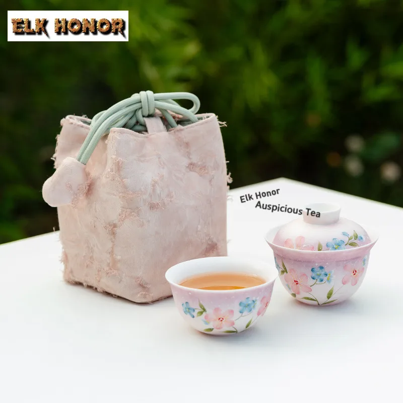 Hand-drawn Five-petal Flower Travel Tea Set Kit Handmade 1 Pot 1 Cup Tea Maker Organizer Portable Outdoor Tote Bag Accessories
Hand-drawn Five-petal Flower Travel Tea Set Kit Handmade 1 Pot 1 Cup Tea Maker Organizer Portable Outdoor Tote Bag Accessories