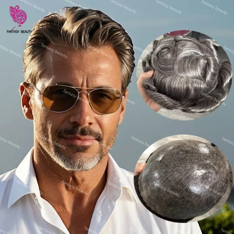 0.1-0.12mm thinness Men Toupee Realistic Hairline Silk Full Pu Base male wig Durable Capillary Prosthesis System Black Men Toupe
0.1-0.12mm thinness Men Toupee Realistic Hairline Silk Full Pu Base male wig Durable Capillary Prosthesis System Black Men Toupe