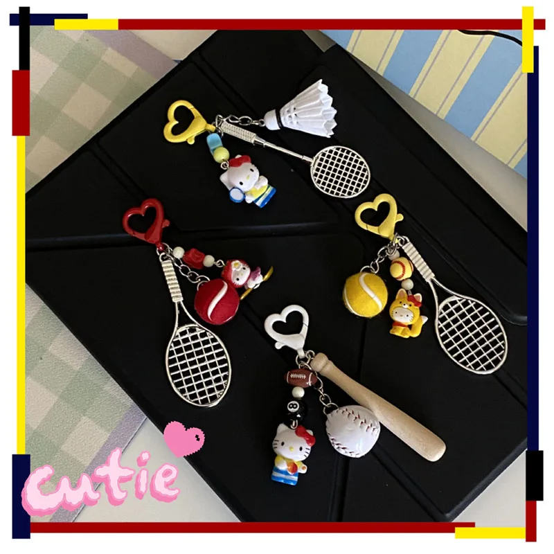 Hello Kitty Sanrio Kawaii Baseball Keychain Tennis Cute Cartoon Backpack Pendant Decoration Keychain Jewelry Birthday Gift
Hello Kitty Sanrio Kawaii Baseball Keychain Tennis Cute Cartoon Backpack Pendant Decoration Keychain Jewelry Birthday Gift