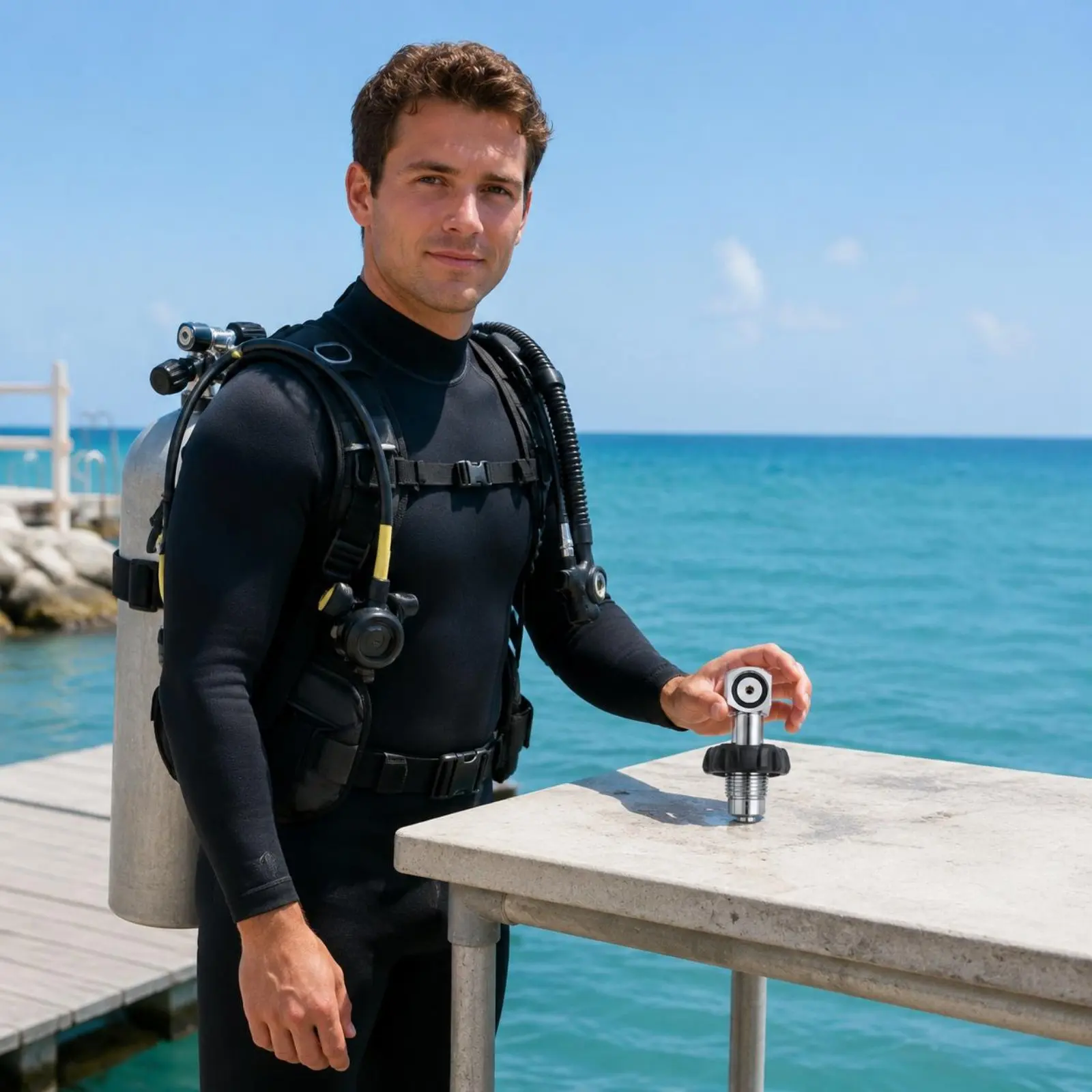 DIN Yoke Adaptor Spin on DIN to Yoke Adapter Diving Regulator Adapter Travel Friendly Water Sports Gear Sturdy Hand Wheel
DIN Yoke Adaptor Spin on DIN to Yoke Adapter Diving Regulator Adapter Travel Friendly Water Sports Gear Sturdy Hand Wheel