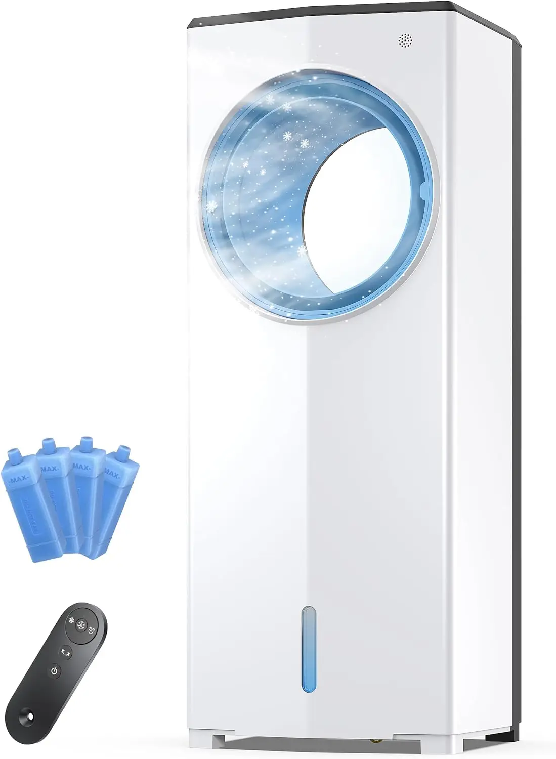 Portable Air Cooler, No Window Needed, 26.1", 3 Speeds, 4 Modes, 7H Timer, Remote, Quiet for Bedroom
Portable Air Cooler, No Window Needed, 26.1", 3 Speeds, 4 Modes, 7H Timer, Remote, Quiet for Bedroom