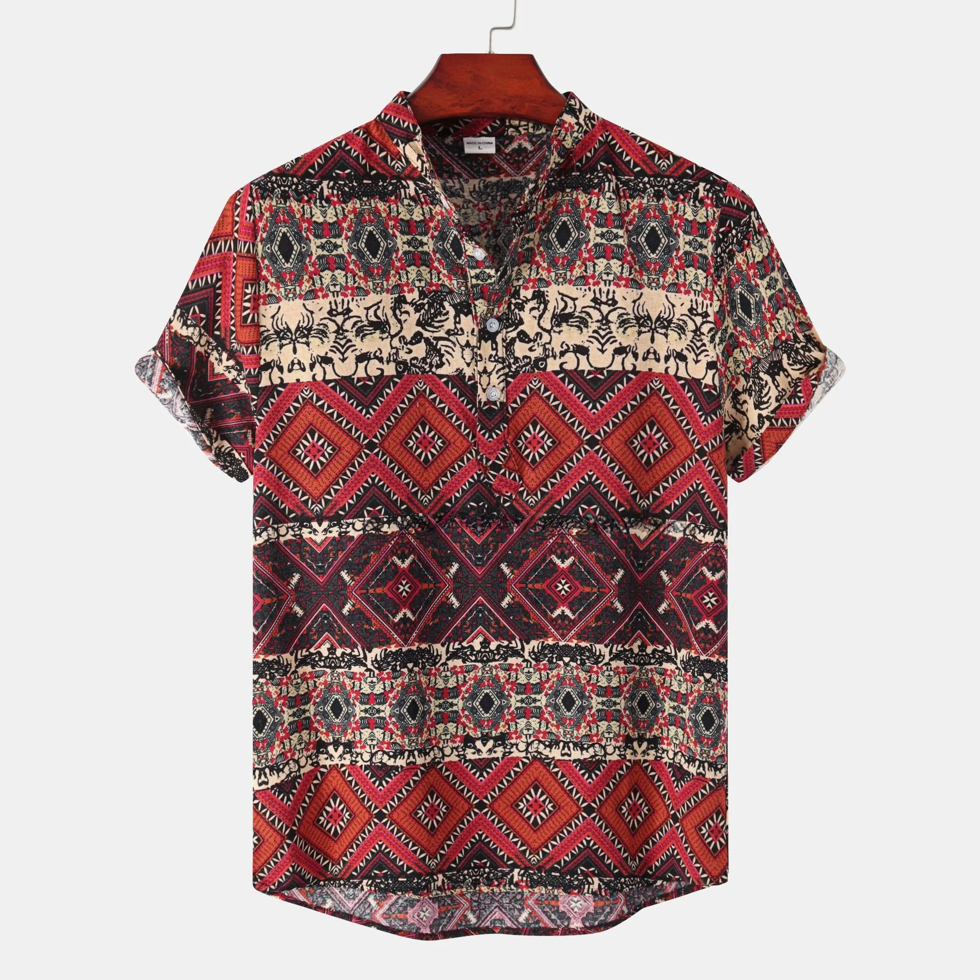 Men's Stand Collar Printed ort Sve irt Youth Faion Spring Summer Autumn Winter Casual Loose Fit 00% Other Material
Men's Stand Collar Printed ort Sve irt Youth Faion Spring Summer Autumn Winter Casual Loose Fit 00% Other Material