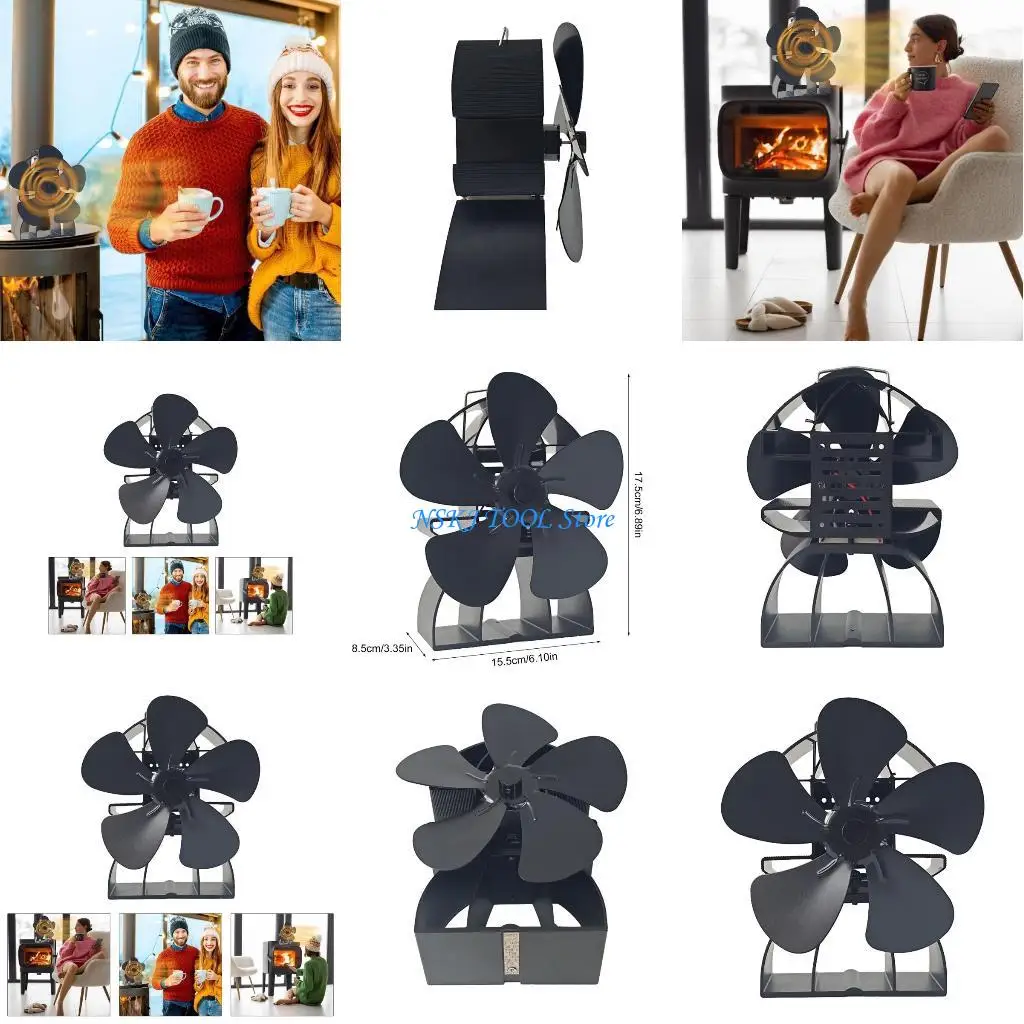 L8RC Indoor Heating Solution Aluminum Heat Activated 5Blade Fan For Wood Burners Fireplaces Stove, Enhances Heat Distribution
L8RC Indoor Heating Solution Aluminum Heat Activated 5Blade Fan For Wood Burners Fireplaces Stove, Enhances Heat Distribution
