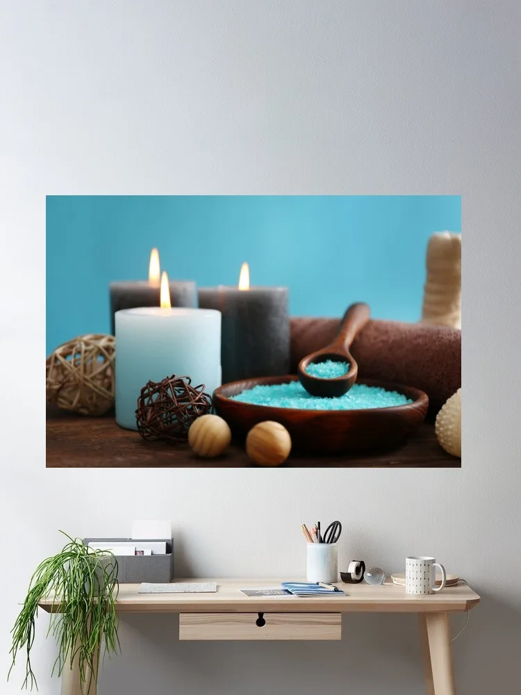 Spa candles, bath salts, and decorative balls, Art Print Canvas Poster, Living Room Decor, Home Wall Picture
Spa candles, bath salts, and decorative balls, Art Print Canvas Poster, Living Room Decor, Home Wall Picture