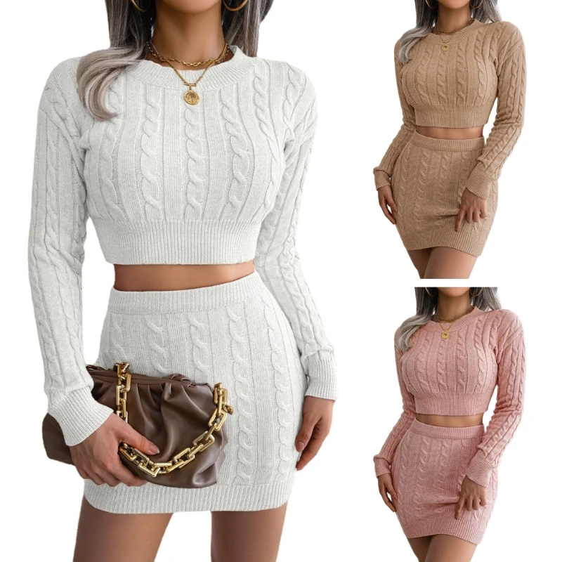 Winter Womens Warm Knitted Sweater 2 Pieces Set Long Sleeve Sweater Mini Skirt Dropship
Winter Womens Warm Knitted Sweater 2 Pieces Set Long Sleeve Sweater Mini Skirt Dropship
