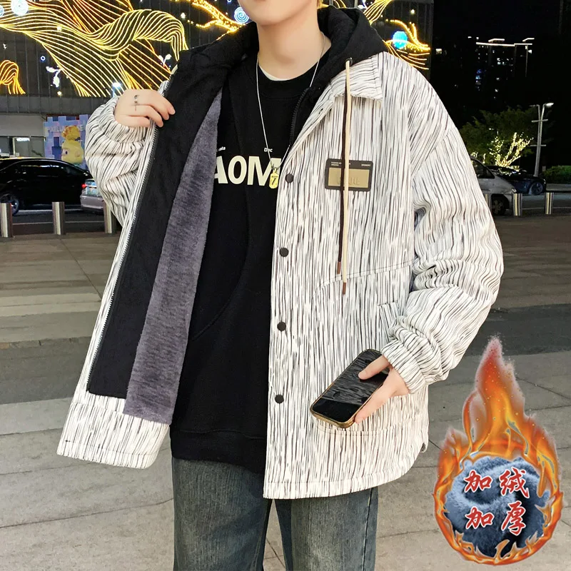 High Quality 2025 Winter Men's Warm Hooded Fleece Jackets Casual Thicken Plush Coat Youth Streetwear Windproof Padded Top Parkas
High Quality 2025 Winter Men's Warm Hooded Fleece Jackets Casual Thicken Plush Coat Youth Streetwear Windproof Padded Top Parkas