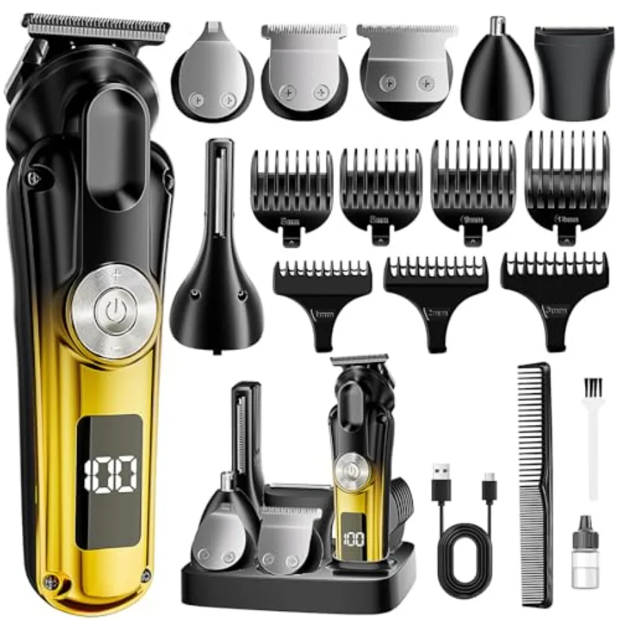 6-in-1 Hair Clipper Beard Trimmer for Men, IPX6 Waterproof Electric Shaver RazorandCordless Hair Clipper Grooming Kit Hair Trim
6-in-1 Hair Clipper Beard Trimmer for Men, IPX6 Waterproof Electric Shaver RazorandCordless Hair Clipper Grooming Kit Hair Trim