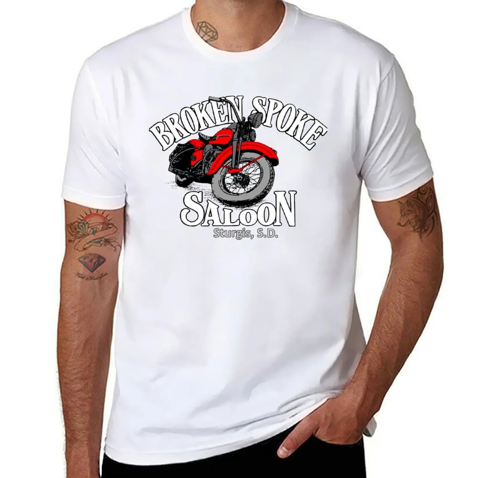 80s Broken Spoke Saloon Motorcycle T-Shirt t shirts cotton 100% men t shirt cotton 100% T-Shirt
80s Broken Spoke Saloon Motorcycle T-Shirt t shirts cotton 100% men t shirt cotton 100% T-Shirt