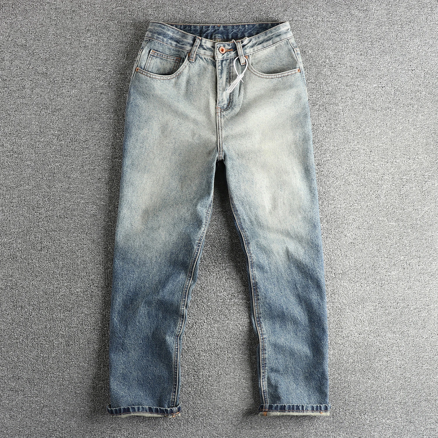 Trendy Washed American Style Men's Jeans Comfortable Straight Leg Vintage Fashion Long Pants Gradual Abrasion Durable Denim
Trendy Washed American Style Men's Jeans Comfortable Straight Leg Vintage Fashion Long Pants Gradual Abrasion Durable Denim