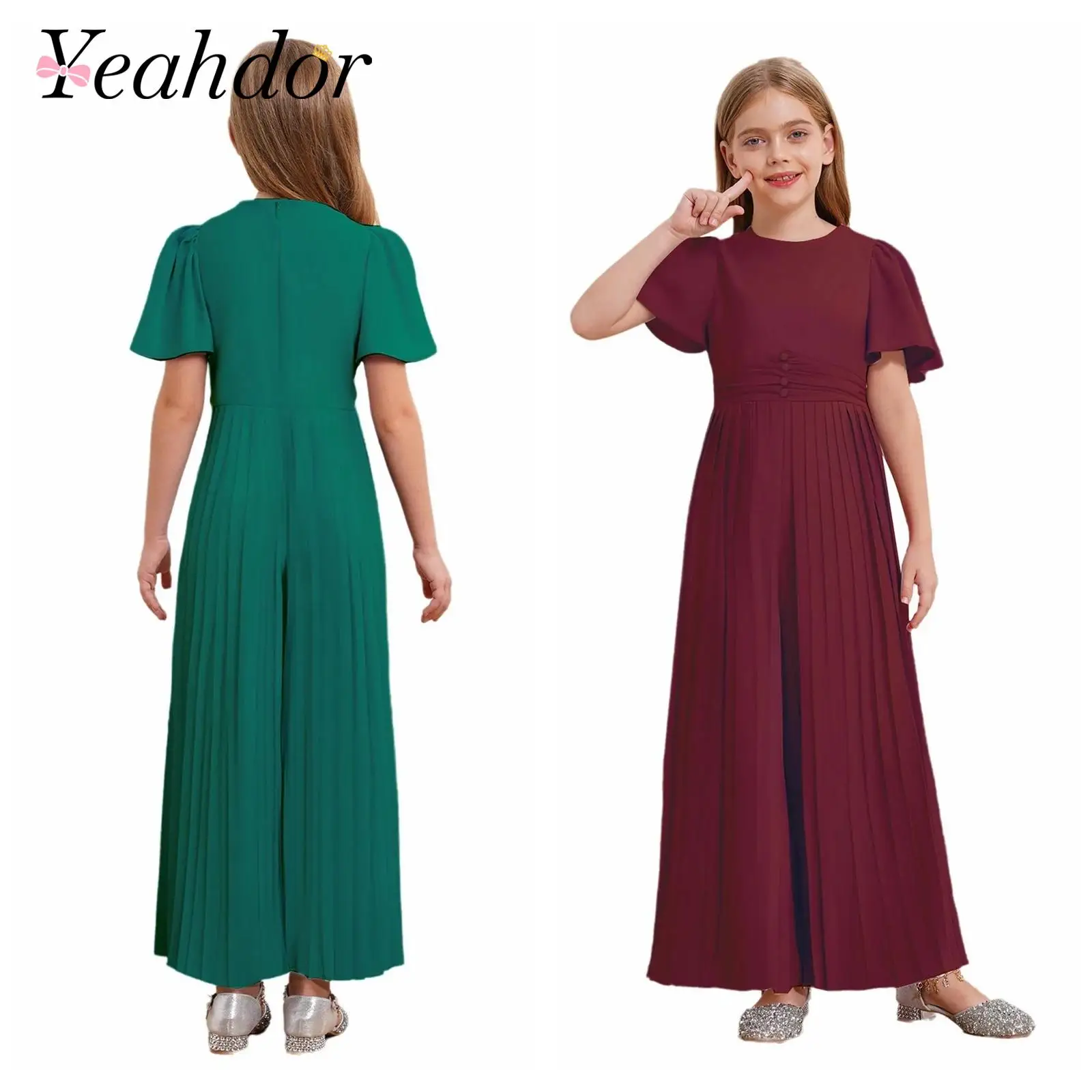 Girls Elegant Jumpsuits Special Occasions Kids Jumpsuit Girl Clothes Pleated Wide Leg Pants Romper Summer Birthday Party Outfit
Girls Elegant Jumpsuits Special Occasions Kids Jumpsuit Girl Clothes Pleated Wide Leg Pants Romper Summer Birthday Party Outfit